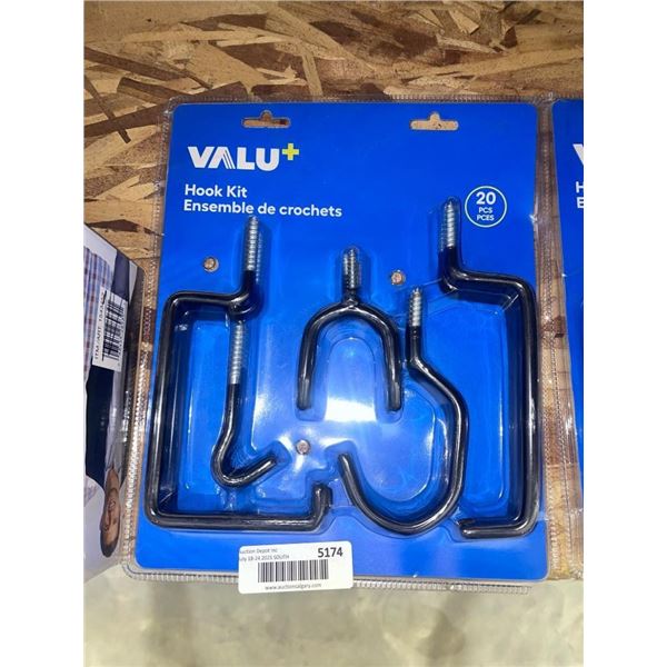 Valu+ Hook Kit, 20 Pieces, Blue Background Display