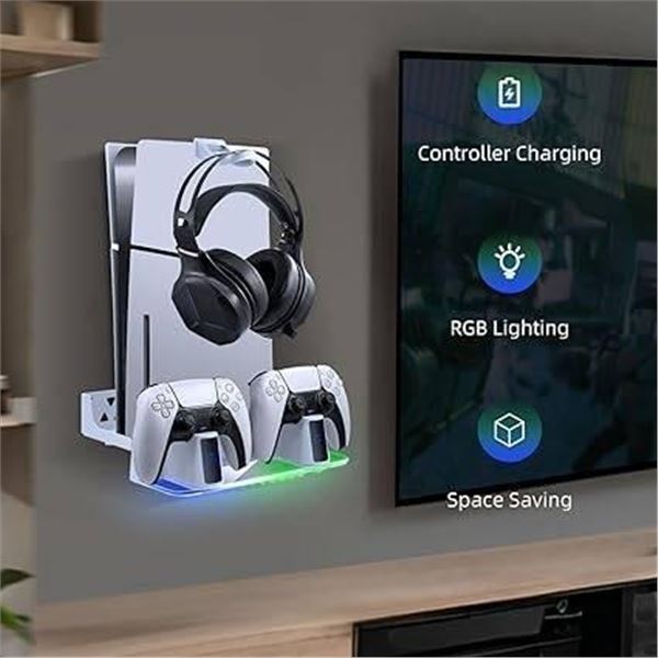 P5 Wall Mount With Controller Charging Dock for Disc & Digital Editions