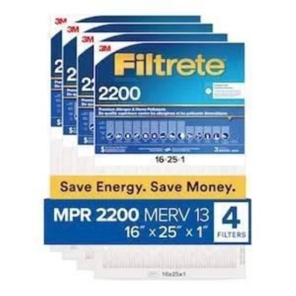 Filtrete 16x25x1 Air Filters, 4-Pack by 3M