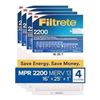 Image 1 : Filtrete 16x25x1 Air Filters, 4-Pack by 3M