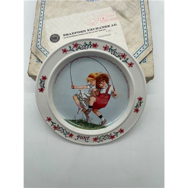 June Themed Decorative Plate by Knowles, with Bradford Exchange CoA