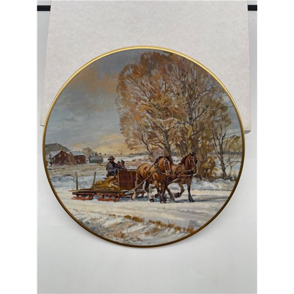 Christian Reif Porcelain Plate: Returning from the Village, Chapter Two