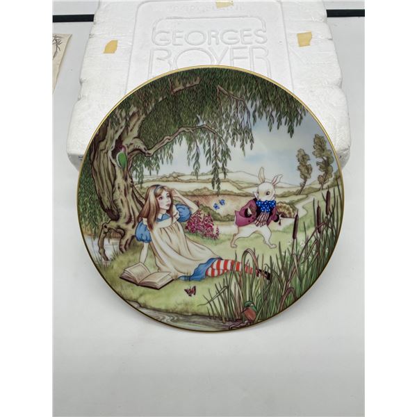 Georges Boyer Collector Plate With Certificate – Alice and the White Rabbit