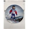 Image 1 : SKiNG Hot Dogger #98 Collector Plate Featuring Skier in Snowy Landscape