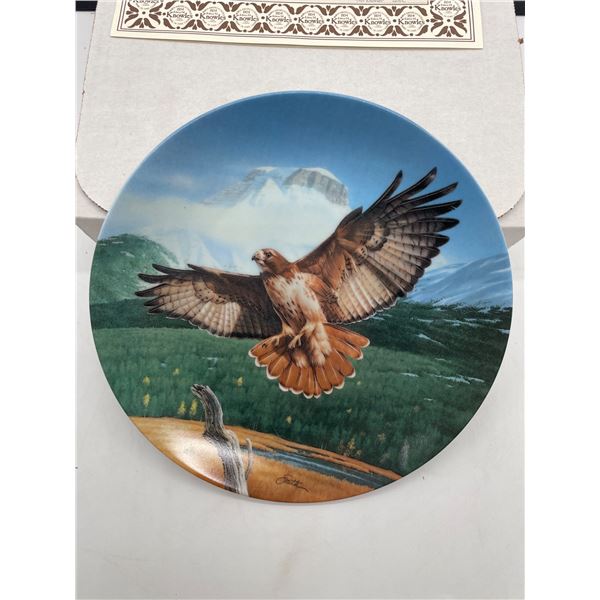 The Edwin M. Knowles China Co. ‘The Red-Tailed Hawk’ Plate #5839-C