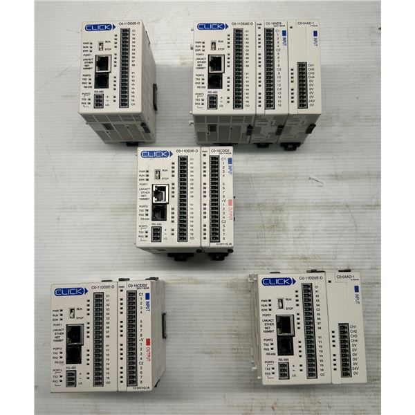 Lot of (5) Automation Direct #C0-11DD2E-D Programmable Controller w/ Modules