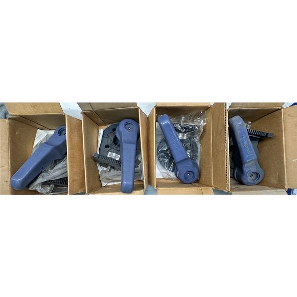 (4) Asah/America #1728015 1-1/2 Pool-Pro T-SP BFLY Lever Blue Handle