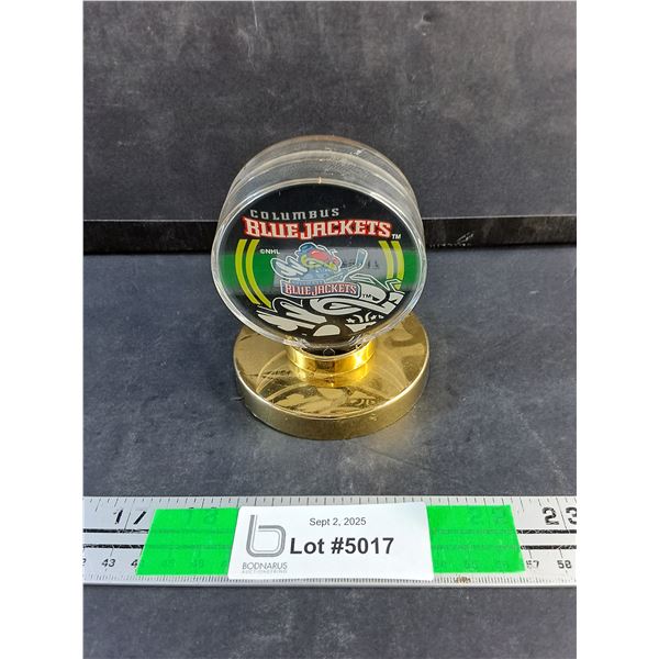 Columbus Blue Jackets NHL Hockey Puck