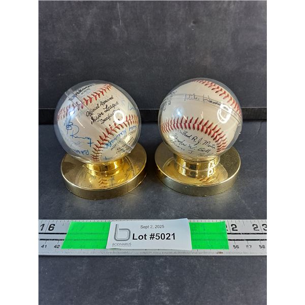 (2) Autographed Baseballs - Authenticity Not Guaranteed