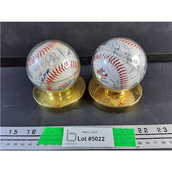 (2) Autographed Baseballs - Authenticity Not Guaranteed