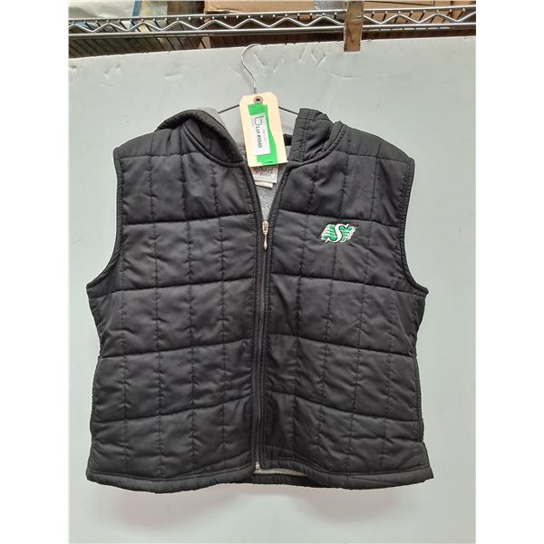 *Saskatchewan Roughriders Hooded Vest - Size XL