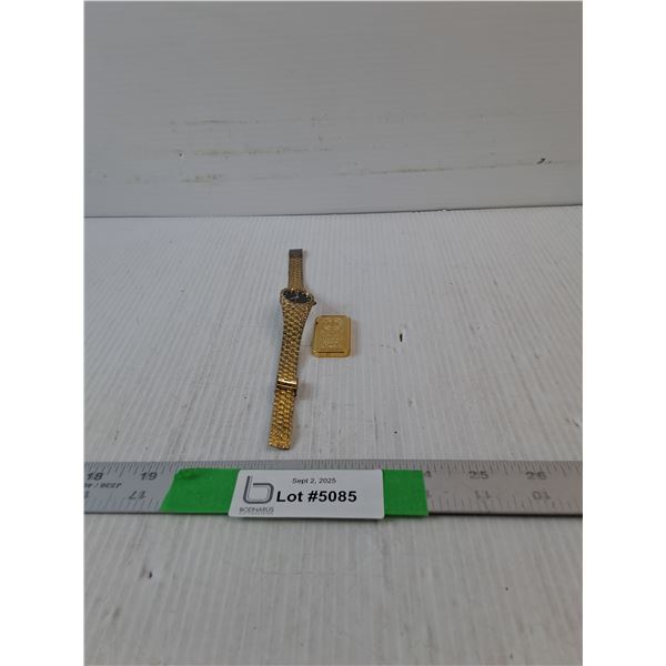 Rolex Watch & Brass Bar- Cannot Guarantee Authenticity