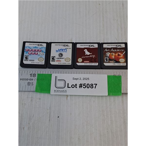 (4) Nintendo DS Games- Art Academy, Jam Session, Crossword, Nintendogs