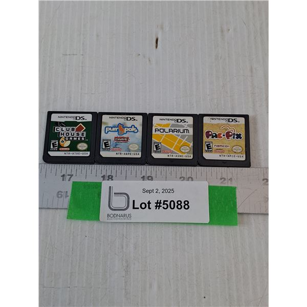 (4) Nintendo DS Games- Club House, Purrpals, Solarium & Pac-Pix