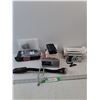 Image 1 : 35mm Outdoor Camera, Realistic Microcassette Recorder, Flash Light & Cords