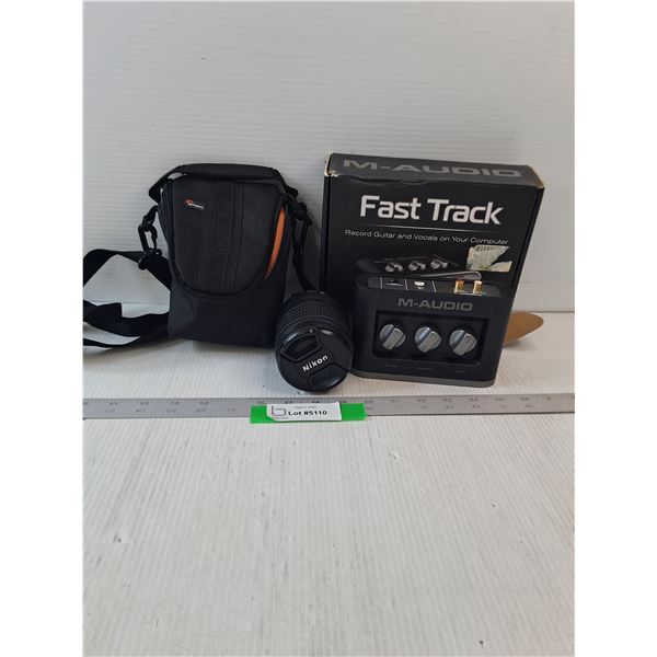 Nikon Camera Lens & Fast Track To Record Guitar And Vocals