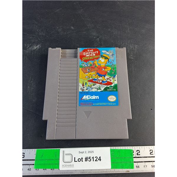 Nintendo The Simpsons Bart vs The Space Mutants Cartridge - Authenticity Not Guaranteed