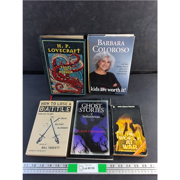 (5) Books - Tales of Horror, Barbara Colorosso, Ghost Stories of Saskatchewan