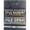 Image 1 : Le Bain & Le Spa Wall Decor 20" x 8"