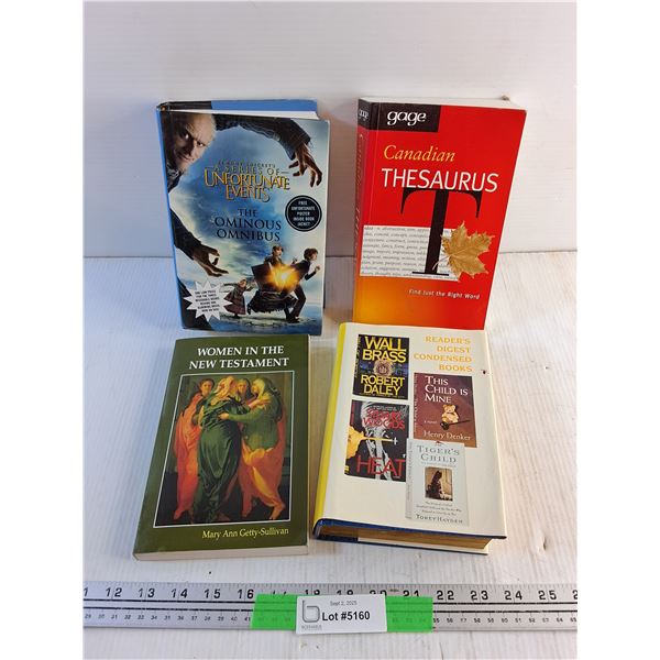 (4) Books - Readers Digest Condensed Book, Women's in the New Testament, Canadian Thesaurus