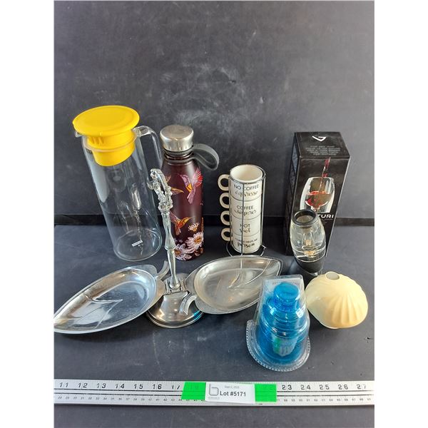 Water Bottles, Espresso Mugs, Wine Aerator, Misc