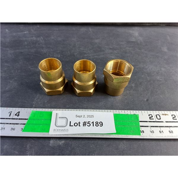 (3) Brass Plumbing Adapters