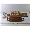 Image 1 : 22″ Wooden Cutting Board, (6) Decorative Cookies, 13″ Wooden Box
