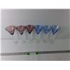 Image 1 : (6) 9″ Tall Colourful Martini Glasses
