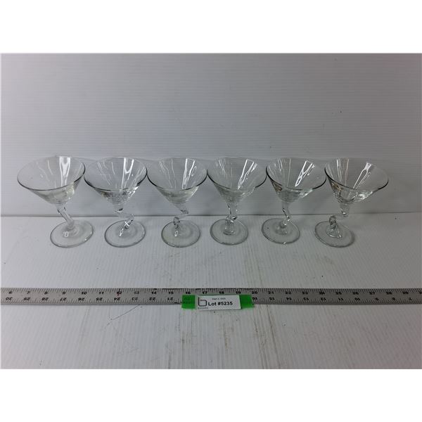 (6) 5″ Cocktail/Martini Glasses