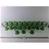 Image 1 : (12) Green 7″ Wine Glasses