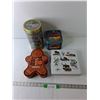 Image 1 : (4) Various Metal Cookie Tins, up to 10″