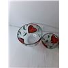 Image 3 : (3) Heart Themed Bowls, (2) Glass, Ceramika Artystyczna Bolestawiec Poland