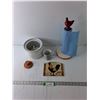 Image 1 : Paper Towel Holder, Rooster Key Hanger, Misc