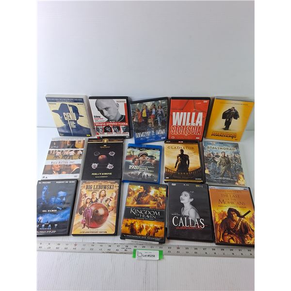 (15) Polish Dvds, Callas, Stalingrad, Perla Wkoronie, Misc