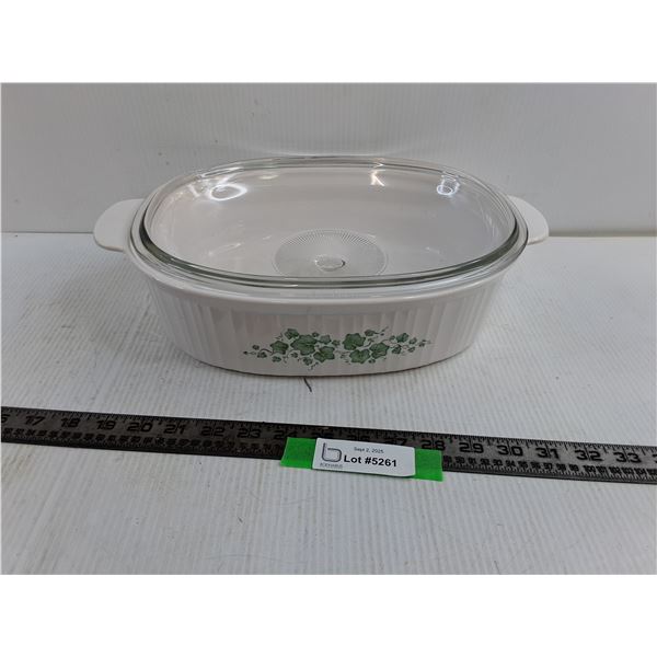 14″ Corning Casserole Dish with Glass Lid