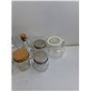 Image 2 : (13) Various Glass Jars/Containers, up to 7″