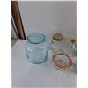 Image 4 : (13) Various Glass Jars/Containers, up to 7″