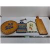 Image 1 : 13″ Rotating Wood Food Tray, (2) 11″ Ceramic Cutting Boards, 16″ Long Cut