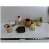 Image 1 : New Christmas Candle, Friesland 5″ Tray, (3) Ceramic Oil Bottles up to 9″, Misc
