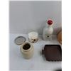 Image 3 : New Christmas Candle, Friesland 5″ Tray, (3) Ceramic Oil Bottles up to 9″, Misc