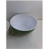 Image 4 : 11″ Emile Henry Green Ceramic Bowl, 9″ Corning Ware Bowl, 6″ Wooden Motar