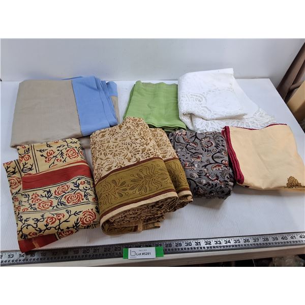 (7) Various Tablecloths up to 60″