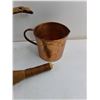 Image 2 : 6″ Copper Mug, 16″ Hand Duster, Burled Wood