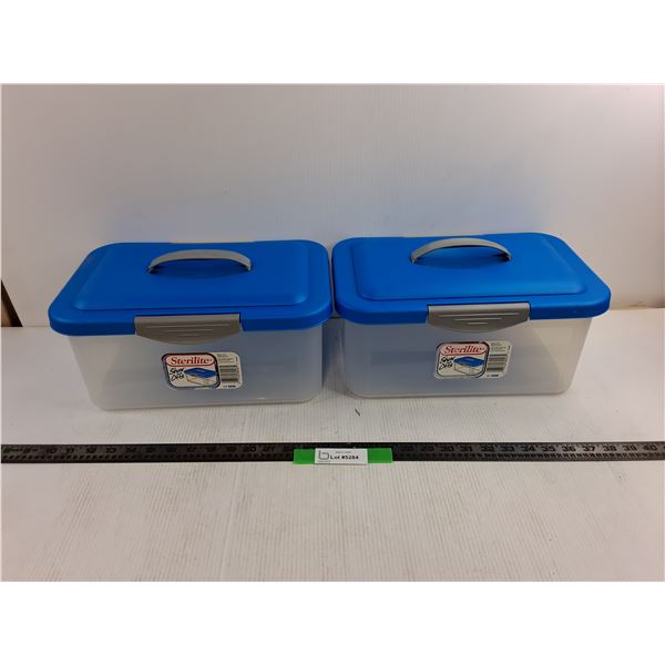 (2) 13x9″ Sterilite Show Offs Containers With Lids