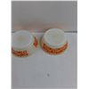 Image 4 : Fire King (2) Glass Bowls Orange Spot Design