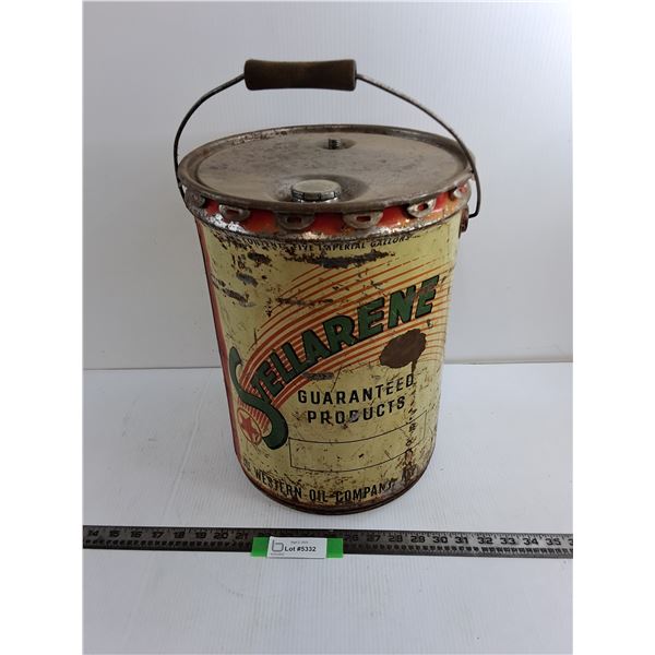 Stellarene Empty 5Gal Metal Oil Bucket 16″ , Prefer Pickup