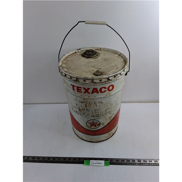 Texaco Empty 5Gal Metal Oil Bucket 16″ , Prefer Pickup