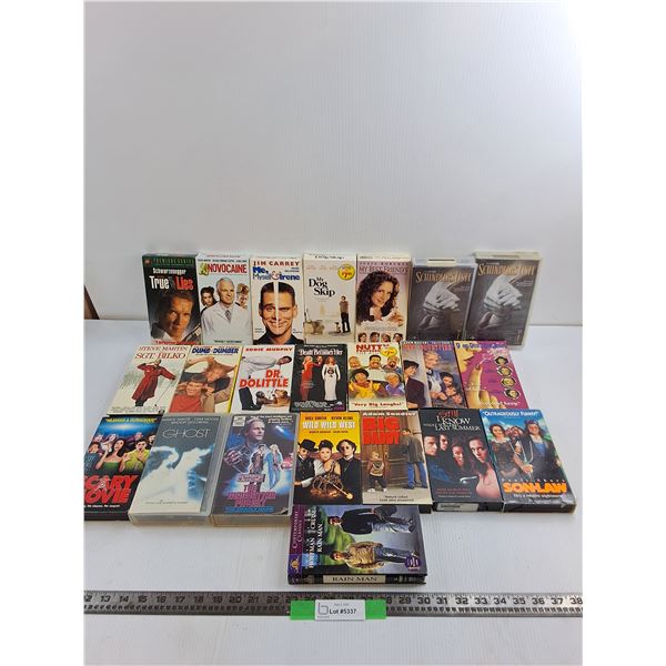 (22) VHS Movies, Adam Sandler, Eddie Murphy, Schwarzenegger, Misc