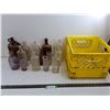 Image 1 : (15) Various Vintage Glass Bottles up to 11″, Milk Crate  -  PICK UP