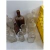 Image 3 : (15) Various Vintage Glass Bottles up to 11″, Milk Crate  -  PICK UP